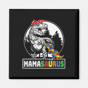 Íman Mamasauro T Rex Dinossaur Mama Saurus Autism Aware