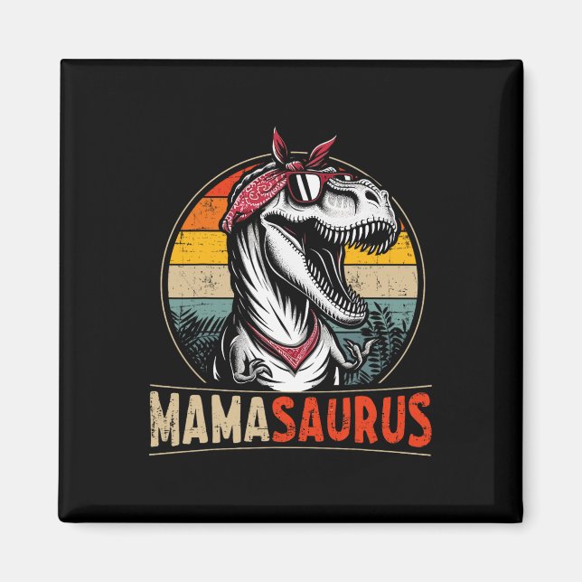Íman Mamasaurus Mãe Dinossauro Para O Dia Das Mães Nata (Frente)