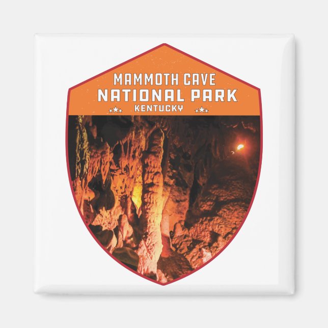 Íman Mammoth Cave National Park Kentucky Vintage retro (Frente)