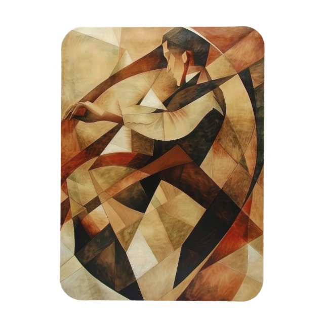 Íman Man Enveloped in Abstraction Canvas (Vertical)