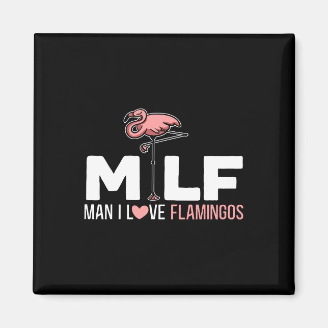 Íman Man I Love Flamingos Bird Lover Summer Flamingo (Frente)