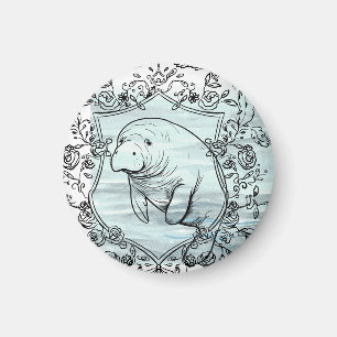 Íman Manatear na Moldura de Rico