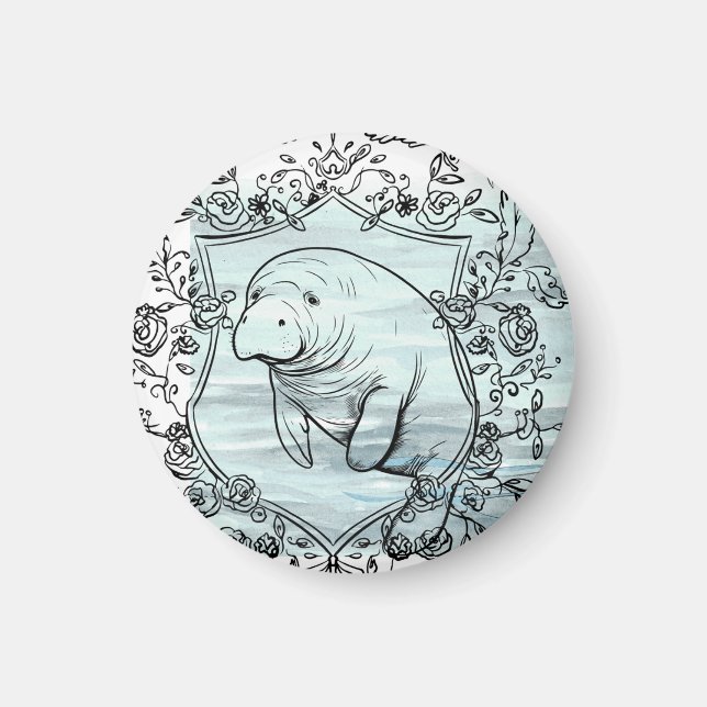 Íman Manatear na Moldura de Rico (Frente)