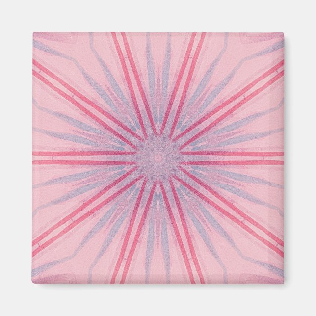 Íman Manchas rosa e azuis Caleidoscópios (Frente)