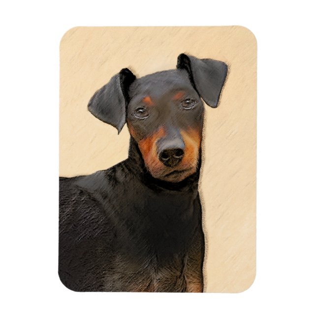 Íman Manchester Terrier Pintura Original (Vertical)