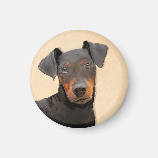 Íman Manchester Terrier Pintura Original (Frente)
