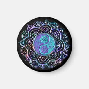 Íman Mandala Azul e Roxo