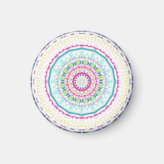 Íman mandala colorida (Frente)