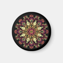 Mandala de Ouro de Luxo - Lótus Ornamental Dourado