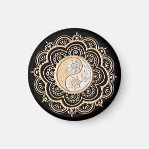 Íman Mandala de Ouro & Prata