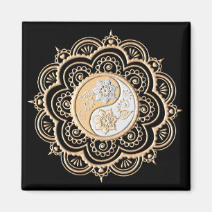 Íman Mandala de Ouro & Prata