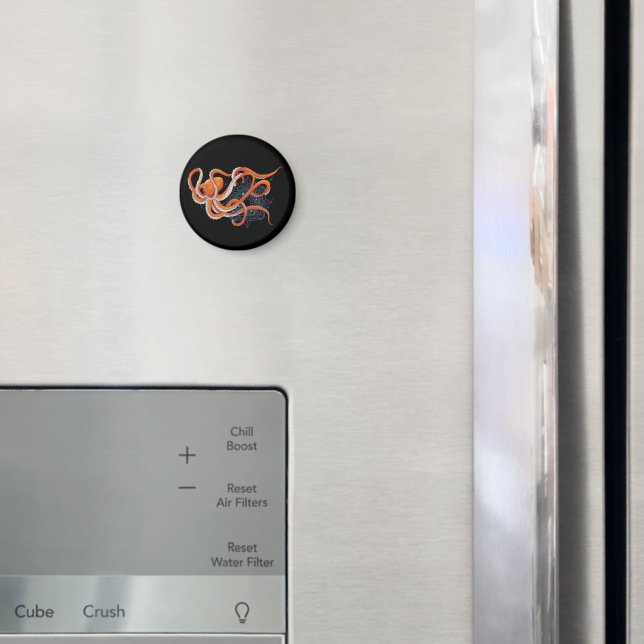 Íman Mandala de polvo de laranja ousado e fascinante  (In Situ (Fridge))