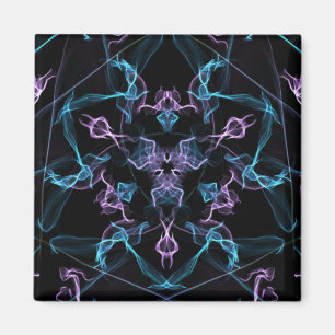 Íman Mandala de triângulo roxo e azul