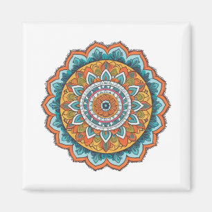 Íman mandala de várias cores