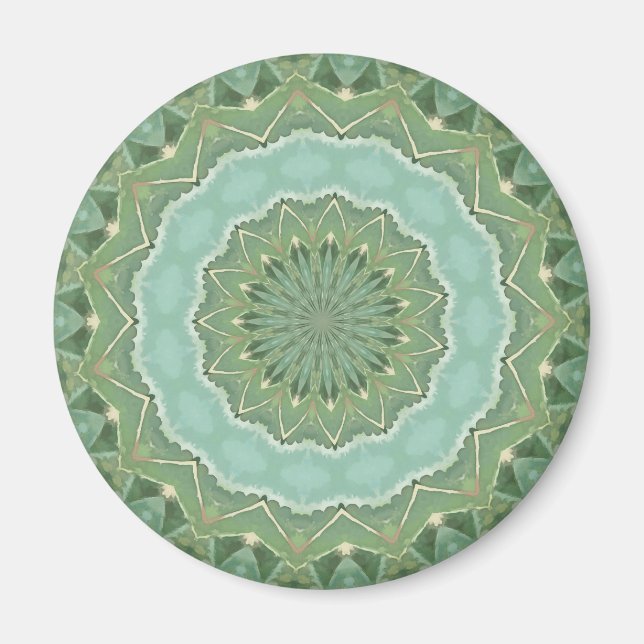 Íman Mandala do Succulent (Frente)