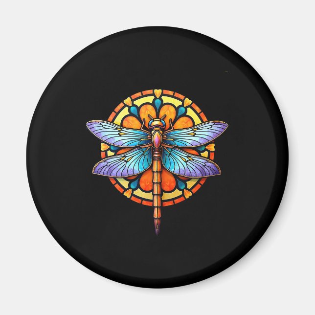 Íman Mandala Dragonfly Luminous Sacred Geometry Spiritu (Frente)