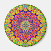 Mandala em forma de estrela fractal | Psicodélica 