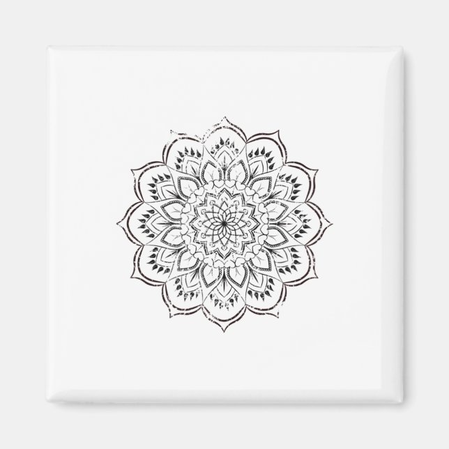Íman Mandalá Espiritual Angustiado Paz Boho Yoga Espiri (Frente)