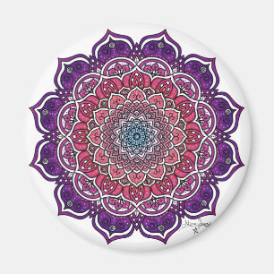 Íman Mandala Floral Rosa Púrpura