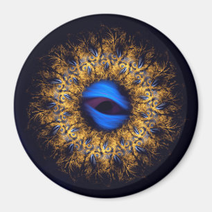Íman mandala fractal olho do rei