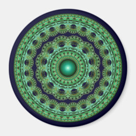 Íman mandala fractal redonda ornamentada de fada