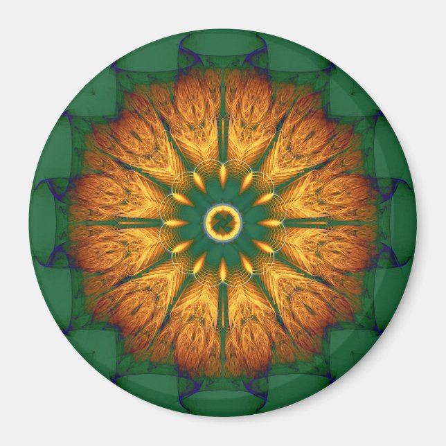 Íman Mandala laranja (Frente)