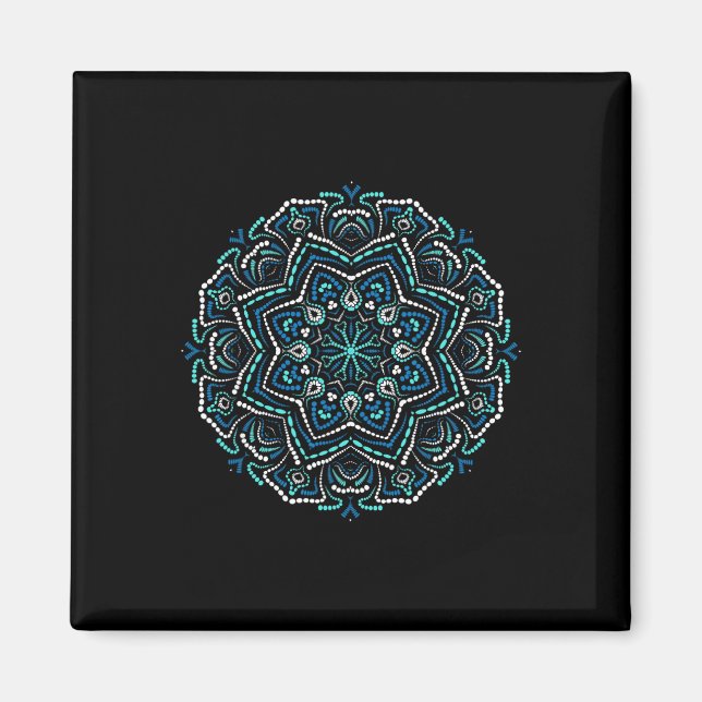 Íman Mandalas de Meditação - Mandala de Yoga _1 (Frente)