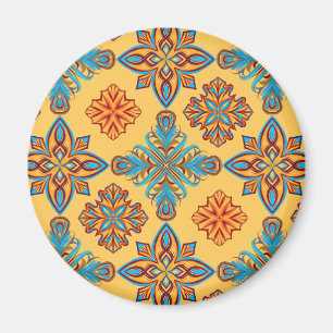 Íman Mandalas em amarelo âmbar