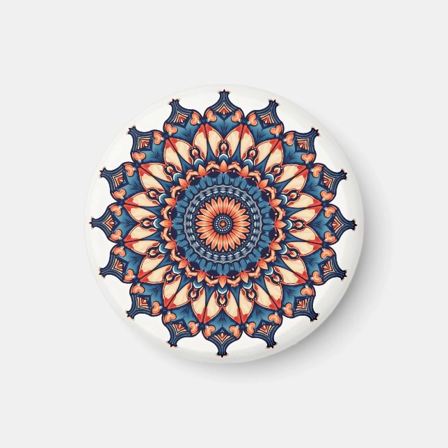 Íman Mandalas sobre branco (Frente)