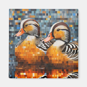 Íman Mandarin Duck Animal Art Decor
