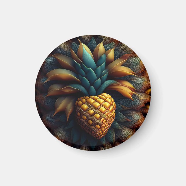Íman Mandelbrot Pineapple Fractal (Frente)