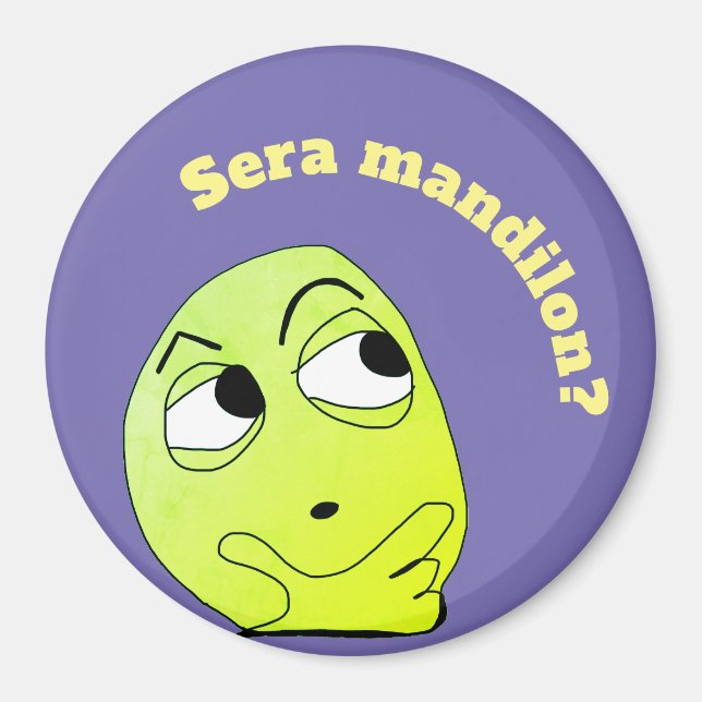 Íman mandilon meme Large, 3 Inch Circle Magnet (Frente)