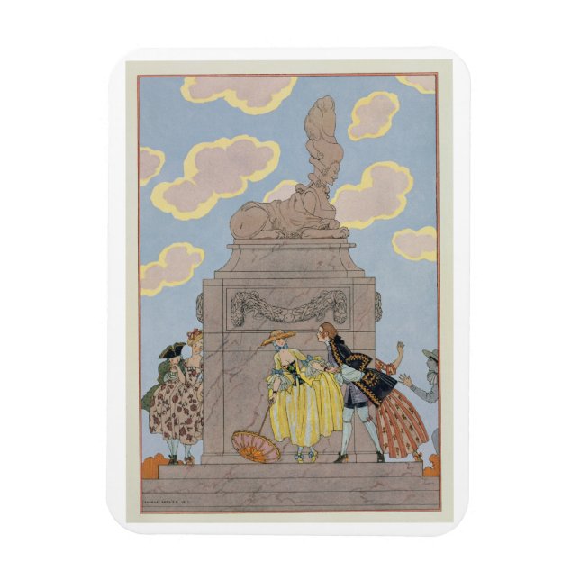 Íman Mandolina, ilustração para "Fetes Galantes" por Pa (Vertical)