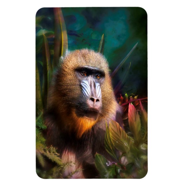 Íman Mandril Baboon MASK NA JUNGLE (Vertical)