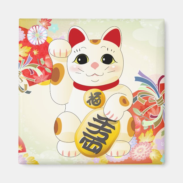 Íman Maneki Neko - Gato da Fortuna Japonesa (Frente)