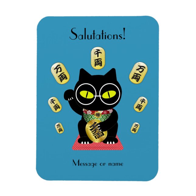 Íman Maneki Neko Lucky Poilue flexível (Vertical)