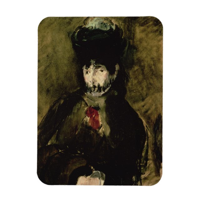 Íman Manet | Berthe Morisot Vestindo um Véu, 1872 (Vertical)