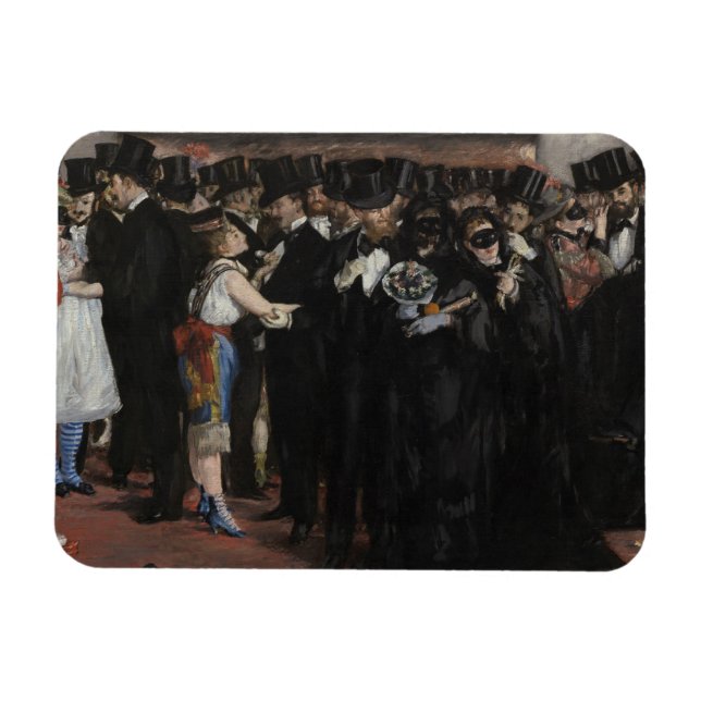 Íman Manet | Bola mascarada na ópera, 1873 (Horizontal)