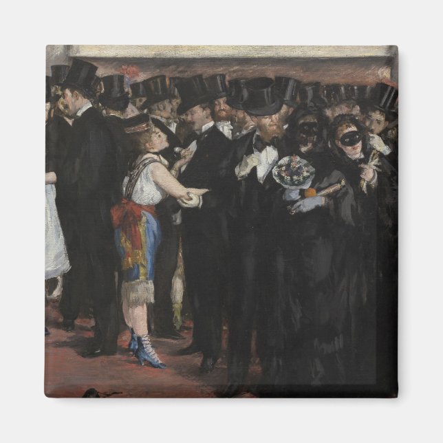 Íman Manet | Bola mascarada na ópera, 1873 (Frente)