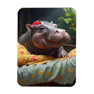 Íman "Manhã: Bebês Acordares de Hippo na Cesta,