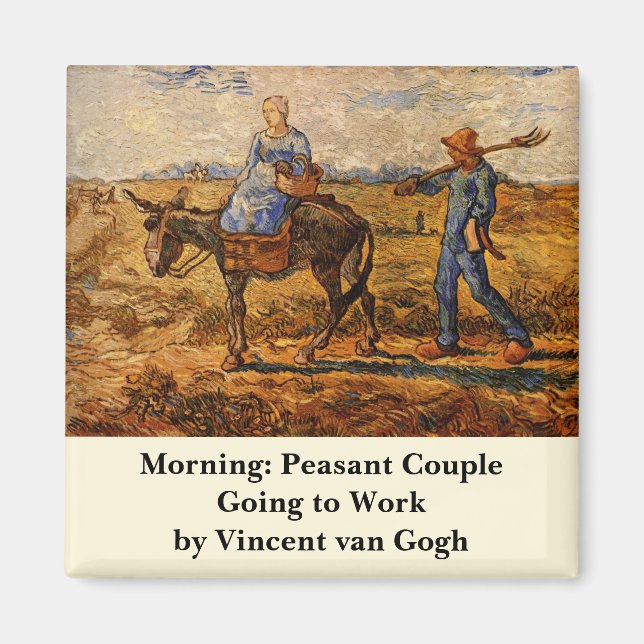 Íman Manhã, Casal de Camponeses por Vincent van Gogh (Frente)
