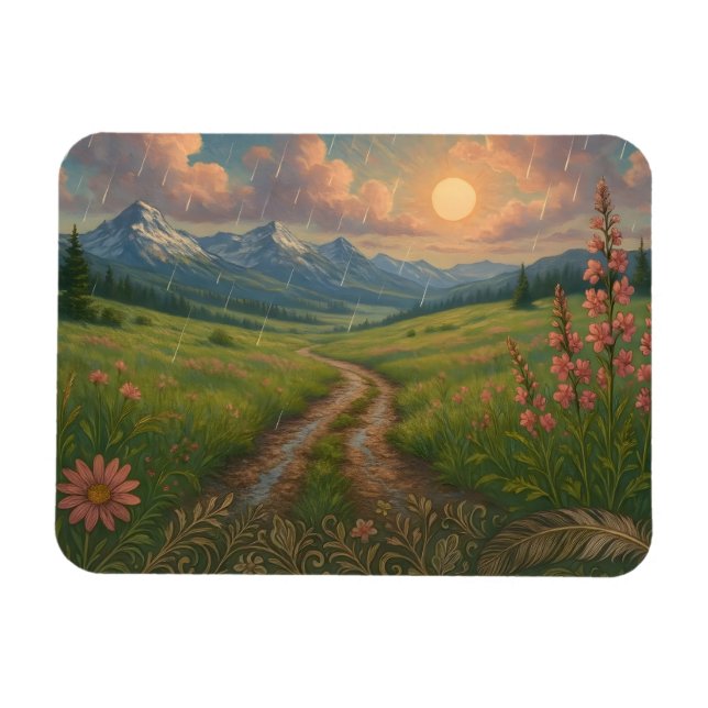 Íman Manhã Chuvosa na Montanha (Horizontal)