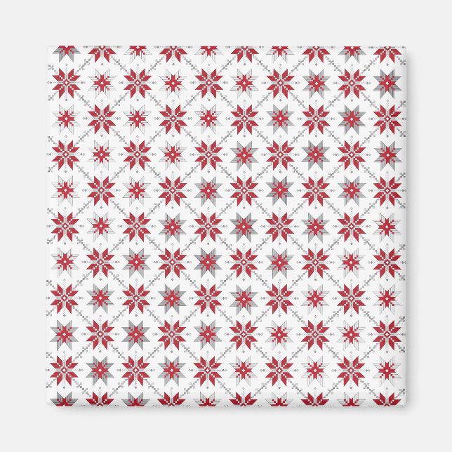 Íman Manhã da Letónia - SN - padrão geométrico V (Frente)