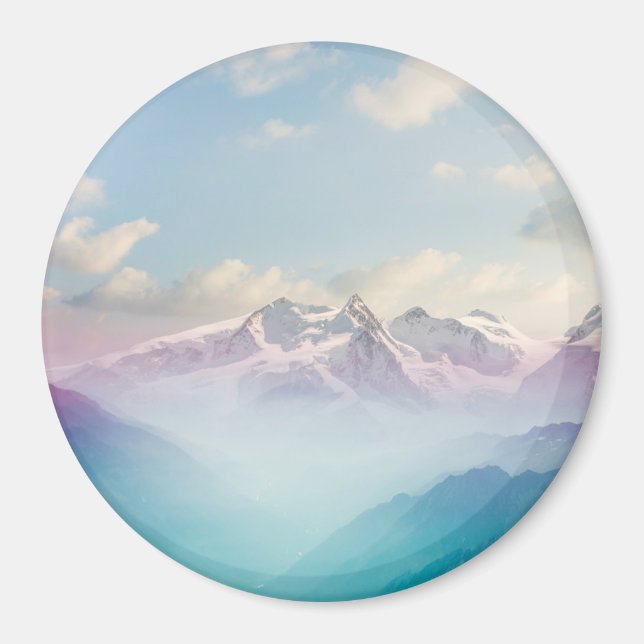 Íman Manhã Mist em Vale Alpino (Frente)