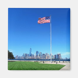 Íman Manhattan mit USA Flagge 