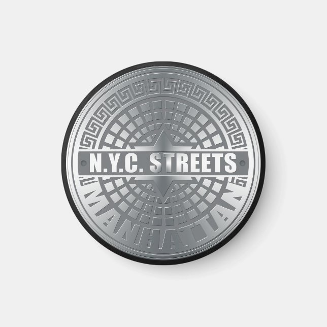 Íman Manhole Cobrir Manhattan (Frente)