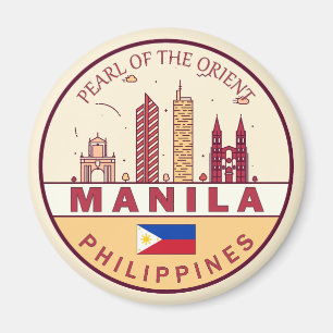 Íman Manila Filipinas City Skyline Emblem
