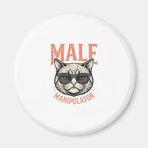 Íman Manipulador Masculino Óculos de Sol Gato Engraçado