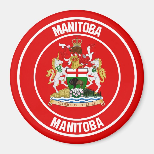 Íman Manitoba Round Emblem (Frente)