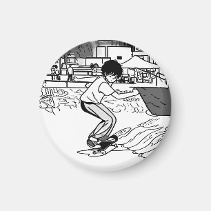 Íman Manobras de Skate - Jovem Skatista
